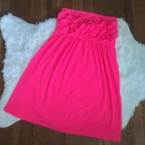 🌴 OP | Hot Pink Strapless Coverup